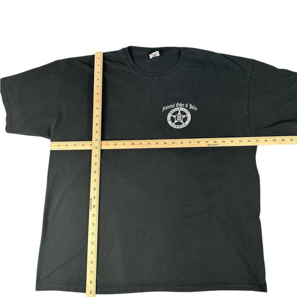 Frat. Order Police Motor City Wyatt Earp Black T-shirt Sz 2XL - Picture 5 of 5